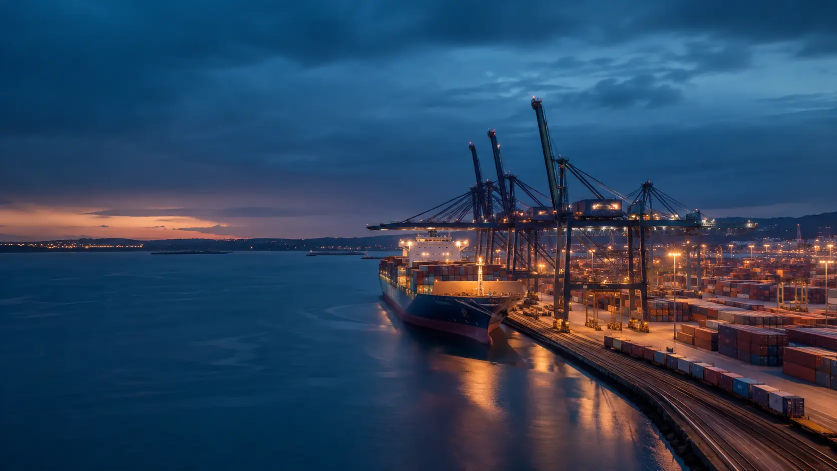 International port and global trade infrastructure